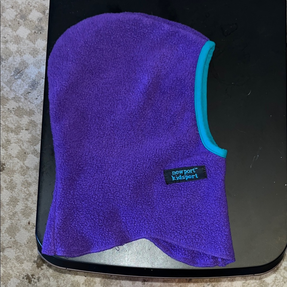 Newport Kidsport Purple Fleece Hood with Blue Edge